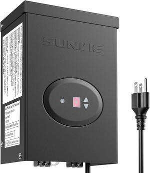 200W Low Voltage Landscape Lighting Transformer with Timer and Photocell Sensor Waterproof Low voltage Transformer for LED Landscape Lights Path Lights Outdoor Spotlight 120V to 12V, ETL Listed
