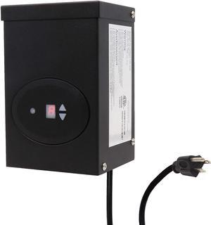 ETL Listed 120W Low Voltage Transformer with Photocell and Timer, 120V AC to 12V AC Outdoor Power Pack, Dual Isolated Outputs, for Landscape Lighting Systems, Fully Encapsulated Toroid Core