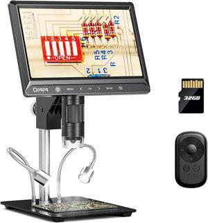 ODM702 10" LCD Digital Micrscope, Full View Coin Microscope with Screen, Coin Magnifier with Light for Collectors, Micro Soldering Microscope for Electronics Repair, Magnifying Glass for Adults