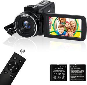 4K Video Camera Camcorder with Microphone, 56MP 18X Digital Zoom 3.0" IPS Touch Screen Handheld Digital Camcorder, 270° Rotation IR Night Vision Vlogging Camera for YouTube