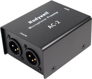 Microphone Preamp In Line Mic Booster for Podcasting Recording Live Streaming Home Studio (Four Channel)