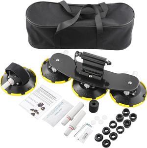 Bike Rack for Car Roof, Vacuum Suction Cup Bicycle Carrier Aluminium Alloy Roof Rack, with 5 Adapters for Most Bikes, 9x100mm/12x100mm/15x100mm/15x110mm/20x100mm/20x110mm (6" Suction Carrier)