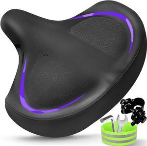 Bicycle Seat, Bike Seat for Women Men Extra Comfort Wide, Oversized Comfortable Seats Saddle for Peloton Bikes, Fit for Exercise Bikes, Electric Bikes, Mountain Bikes, Cruiser Bikes