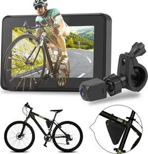 Bike Bicycle Mirror,1080P Bicycle Rear View camera with 4.3" Screen,130° Wide Angle Color Night Vision Bikes Camera 360° Adjustable,Bike Accessories For Bicycle, Mountain, Road Bike