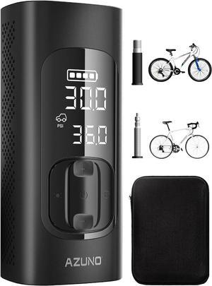 Bike Tire Inflator with Pressure Gauge - Bicycle Presta and Schrader Air Compressor Tool