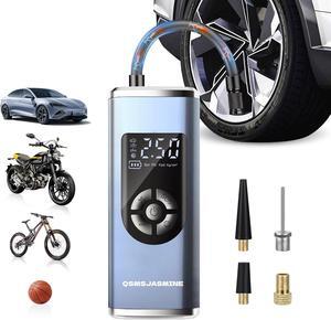 Tire Inflator Portable Air Compressor -150 PSI Fast Electric Air Pump for Car Tires with Digital Pressure Gauge, Rechargeable Battery, Auto-Off, Portable Tire Inflator for Car, Motorcycle, Bike, Ball