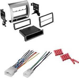 KIT15 Bundle with Car Stereo Installation Kit for Toyota Tacoma 2005  2011 in Dash Mounting Kit and Harness for Double Din or Single Din Radio (3 Item)