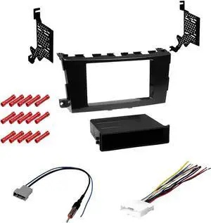 KIT450 Bundle with Car Stereo Installation Kit for Nissan Altima 2013  2015 in Dash Mounting Kit, Harness, for Single or Double Din Radio Receiver (4 Item)