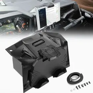Electric Device GPS Mount Storage Box Compatible with 2019-2023 Polaris RZR XP Turbo RZR XP 1000 Accessories RZR Tablet Mount RZR Phone Mount Extra Space Adjustable Navigation Tablet Holder