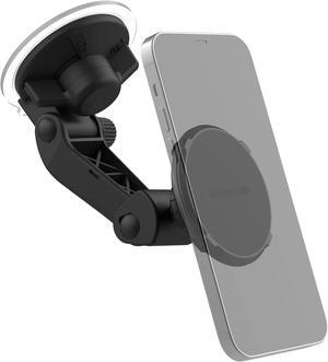 Adjustable Magnetic Windshield Phone Holder, Compatible with MagSafe Phone Cases and Cases, Strong Suction Cup, 210° Tilt, 360° Rotation