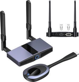 Wireless HDMI Transmitter and Receiver Kit - Plug & Play, Stable 2.4/5GHz Streaming to Monitor, Projector, HDTV - Ideal Wireless HDMI Extender for Laptop, PC, Camera, TV Box (Blue)