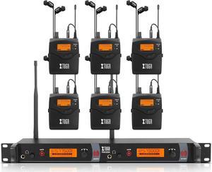 RW2080 Wireless in Ear Monitor System 2 Channel 4 Bodypacks Mono in Ear Monitor Wireless 300Ft, 40 UHF Frequencies, IEM System for Band, Stage or Studio,572MHz-599Mhz