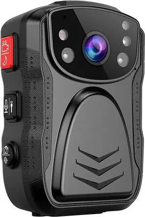 PatrolMaster 1296P UHD Body Camera with Audio (build-in 64GB), 2 Inch Display, Night Vision, Waterproof, Shockproof, Body Worn Camera with Compact Design, Police Camera for Law Enforcement