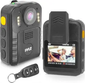 Police Security Video Body Camera - HD 2304x1296p 36MP Rechargeable Wireless Waterproof Wearable Law Enforcement Surveillance Cam, Audio Video Recording, Night Vision, Motion Detector PPBCM92