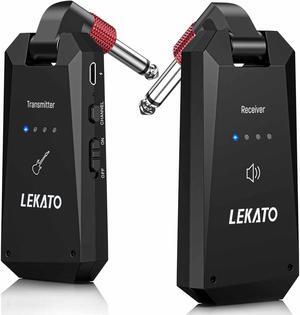 5.8GHz Wireless Guitar Transmitter Receiver, Rechargeable Wireless Guitar System, Upgrated 8H Battery Life, 4 Channels Guitar Wireless System for Electric Guitar Bass(WS-90)