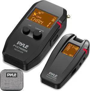 Audio Transmitter and Receiver, Black, 11.42 x 3.9 x 9.49 -inches (PYGTWIR06)