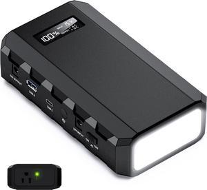 Portable Power Bank with AC Outlet, 65W/110V Portable Laptop Charger with QC3.0 USB*1/USB-C *1, 88.8Wh/24000mAh Laptop Power Bank Fast Charging for Camping Travel Home Power Backup