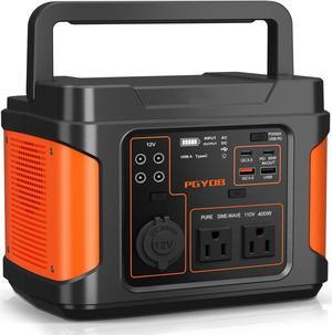 400W Portable Power Station, 296Wh Outdoor Solar Generator Backup Ternary Battery Pure Sine Wave Power Pack with AC/DC Outlet, PD 65W USB-C Outlet for Home, Camping, RV, Blackout, CPAP