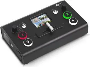 RGBlink Mini Multi Camera Video Switcher 2 Inch LCD Display 4 x HDMI Inputs USB 3.0 Output Video Mixer Multi Format Realtime Production Live Streaming Lightweight