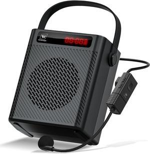 Wireless Microphone 30W Portable Lightweight Bluetooth 5.3 Mini Pa System for Teachers, 2900mAh Rechargeable Small Speaker with Headset Mic for Classroom, Speaking, Presentation