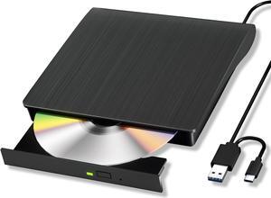 External Bluray Drive, Support 50G Disc R/W, Portable 3D Blu-ray DVD Writer Burner USB 3.0 Type-C, Suitable for Windows XP/7/8/10/11 MacOS for Laptop, Desktop, Mac