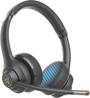 Go Work Gen 2 Wireless Headsets with Microphone - 55+ Playtime PC Bluetooth Headset and Multipoint Connect to Laptop Computer and Mobile - Wired or Wireless (Bluetooth or USB Dongle) Headphones