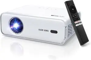D1 Smart Projector with WiFi and Bluetooth, Netflix-Officially-Licensed, Auto Focus & Keystone, DoIby Audio, Zoom, Native 1080P Movie, Portable Outdoor Mini Projector, White