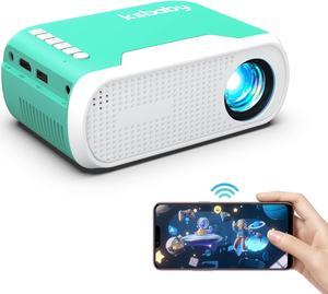 Mini Projector ksbaby Home Theater Portable Projector WIFI Support 1080P , Phone Can Connect to Movie Projector Wirelessly, Compatible with Smartphone/ Tablet/ Laptop/ TV Stick/ USB Drive