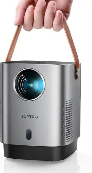 5G WiFi Bluetooth Projector, TOPTRO TR23 Mini Projector Support 1080P, 15000 Lumen, 4D/4P Keystone& Zoom, Latest Dust-Proof Portable Projector, Outdoor Projector for iOS/Android/PS5