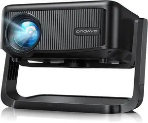 [360°Adjustable Stand] Mini Projector With WiFi And Bluetooth 500 ANSI, Electric Focus & Auto Keystone Correction, ONOAYO GivingYou AY3 Projector, 1080P Bluetooth Projector Home Cinema, (Black)