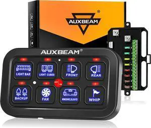 8 Gang Switch Panel BA80 Automatic Dimmable LED Touch Control Panel Box Electronic Relay System Car Touch Switch Box Universal for Truck ATV UTV Boat Marine SUV Caravan -Blue, 2 Years Warranty