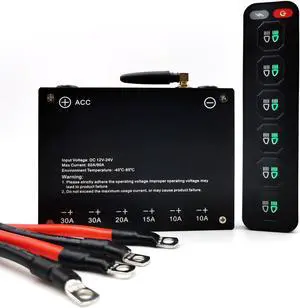 6 Gang Wireless Control Switch Panel,Waterproof magnatic Removable LED Switch Panel Circuit Control Relay System Universal for Offroad Car Truck Boat ATV UTV Caravan,2years Warranty