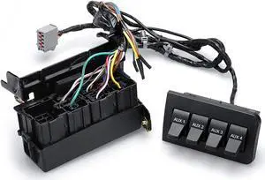 in-Dash Auxiliary Upfitter Switch Panel Kit Compatible with 2011-2016 Ford F250 F350 F450 F550 F650 F750 Super Duty Replaces# AL3Z-13D730-AA BC3Z14A303B