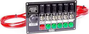 Racing Products 50-864 Ignition Panel Blk Fusedw/Start But. & Lights