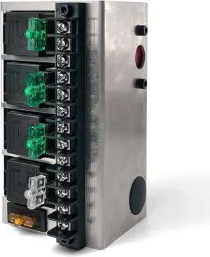 SpeedWare Fused Relay Panel Box and 12vDC Wiring Kit (4 Relay)