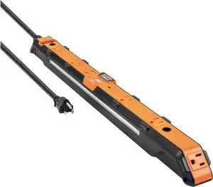 29602 Magnetic Power Strip, Surge Protector with Motion Sensor LED Light, 5 Outlets, USB-C and 2 USB-A Ports, 5-Foot Cord, Heavy Duty for Workshop