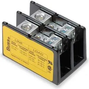 Power Distribution Block - 2-Pole, 1 Tap - #2/0-14 AWG Wire, 4 Tap - #4-14 AWG Wire, 600 Volt, 175 Amp
