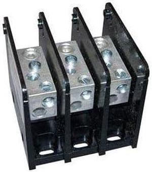 2Pcs 600A Bus Bar 3/8" Heavy Duty High Current Power Distribution Block 48V 3X M10 Module Design Terminal Studs Battery Junction Block for Battery Marine RV Truck