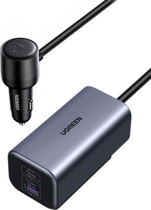 150W USB C Car Charger, PD 3.1 140W Car Charger Adapter Fast Charging 4-Port Cigarette Lighter USB Multi Port Charger Compatible with iPhone 16/15/14/13 Series, Galaxy, iPad, Tablet, Laptop