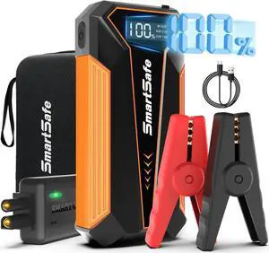 Car Battery Jump Starter 2000A Portable Jump Box for Car Up to 8.0l Gas and 6.0l Diesel Engines 12V Car Battery Charger Jump Pack with USB Ports, LCD Display, Storage Case, and LED Light (2000A)