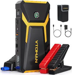 V8 Pro 3000A Jump Starter, Car Battery Charger Jump Starters for Up 8.5L Gas and 6.5L Diesel Engines, 12V Auto Lithium Battery Booster Pack, Portable Jump Box with Jumper Cable LCD Display