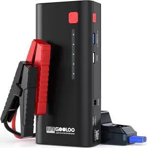 Jump Starter 2500A Peak Car Jumper Starter 12V SuperSafe Lithium Jump Box, Battery Booster Pack, Portable Car Battery Charger, and Jumper Cables for Up to 8.5L Gas or 6.0L Diesel Engine