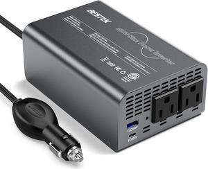 400W Pure Sine Wave Power Inverter - DC 12V to 110V AC Converter, Fast Car Charger Adapter with 30W USB-C/18W Quick Charge/Dual 110V AC Outlet, Car Plug Adapter Outlet for Laptop