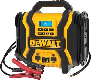 DXAEPS14-Type2 2000 Peak Battery Amp 12V Automotive Battery Booster Jump Starter/Power Station with 500 Watt AC Power Inverter, 120 PSI Digital Compressor, and 15W USBa Ports, 25W USBc Port