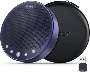 Bluetooth Speakerphone M3, Zoom Certified 4 AI Mics 360°Voice Pickup 18H Talk Time Conference Speaker and Microphone, USB/Bluetooth Conference Speaker w/Daisy Chain for 20 People for Zoom Teams