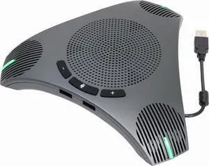 Conference Speakerphone F1,2 Mics,360°Voice Pickup,Noise Reduction,USB Conference Speaker and Microphone for 8 People Business Conference, Compatible with Zoom, Teams, Skype