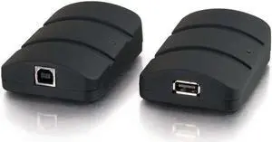 C2G Legrand USB Extender Dongle, USB Dongle Kit Signal Extender, RJ45 to USB Receiver Signal Booster, Black, 1 Count, C2G 53880
