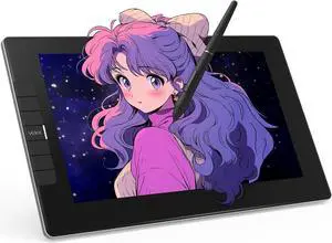 VK1200 Drawing Tablet with Screen,11.6 Inch Full-Laminated Graphic Drawing Monitor,2 Battery-Free Pen and Tilt Function,6 Customized Keys,Anti-Glare Glass(Must be Connected to a PC to Work)