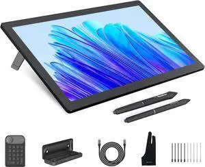 KAMVAS Pro 19 4K UHD Drawing Tablet with Touch Screen, 96% Adobe RGB Drawing Monitor with 1.07 Billion Colors, PenTech 4.0 Stylus PW600, 16384 Pen Pressure, Slim Pen, Keydial Mini, 18.4inch