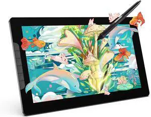 Tablet with Screen Full-Laminated Anti-Glare Graphics Drawing Monitor Artist 13.3 inch Graphics Tablet 6 Hot Keys with Stylus Tilt 8192 Pen Pressure and 122% sRGB Digital Drawing Tablet